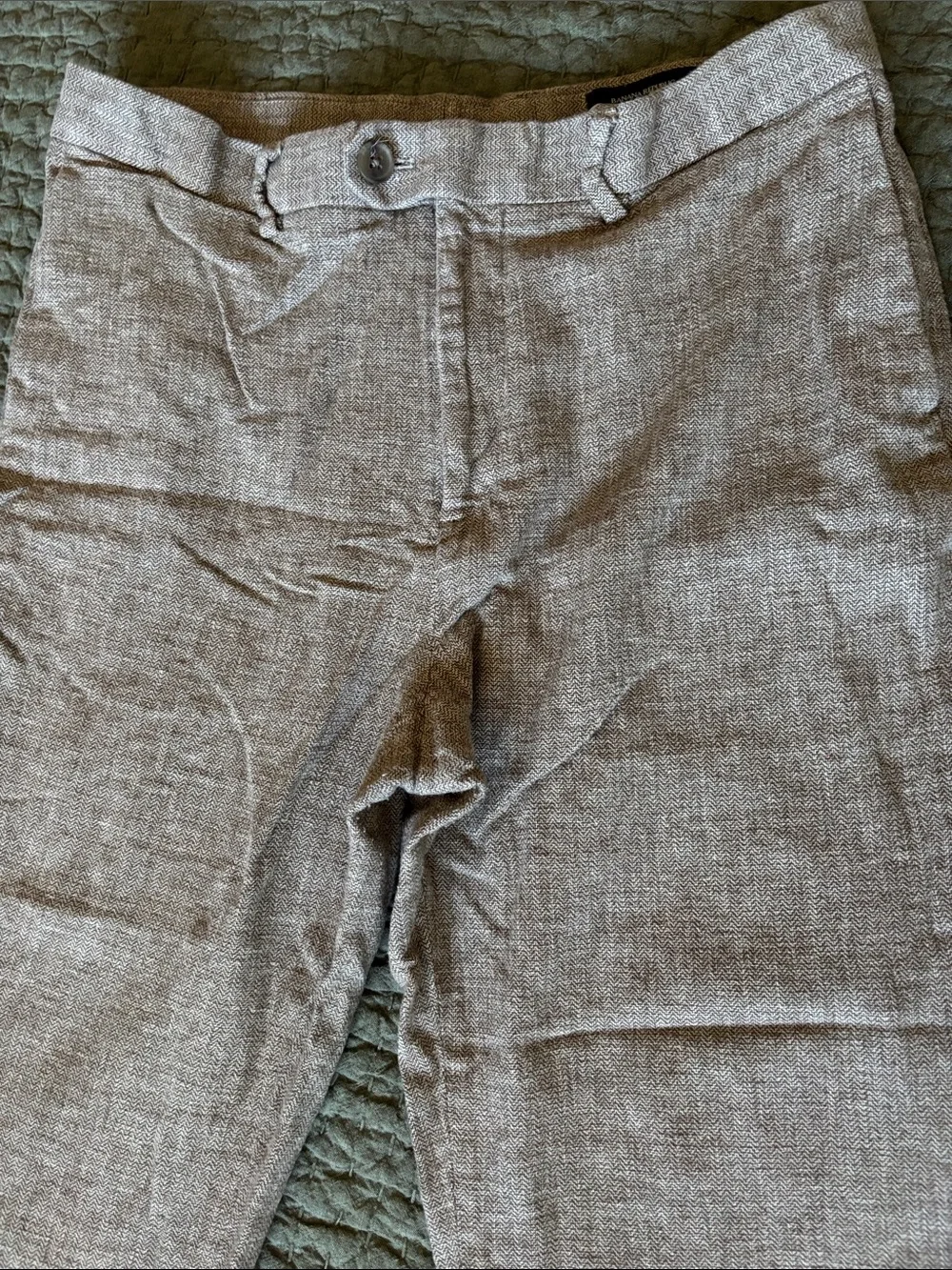 Banana Republic Linen Blend Chinos Taupe Heather Straight Pants